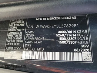 2020 Mercedes-Benz Metris with VIN W1WV0FEY3L3762981, listed as a Copart auction lot 74620654 with 12,977 mi miles and Salvage Title. Bid and sale history available at DreamBid. Image 14.