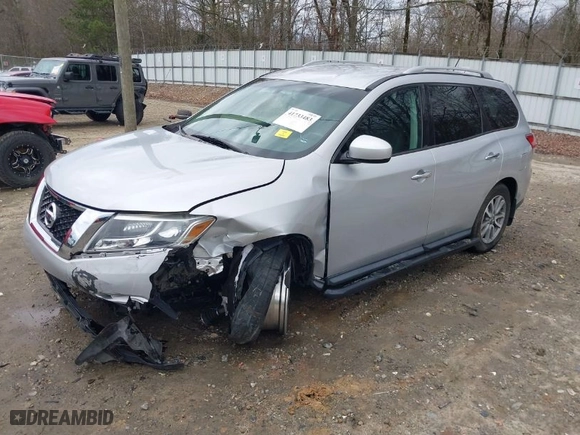 2013 Nissan Pathfinder Platinum with VIN 5N1AR2MN9DC689838, listed as a IAAI auction lot 41733483 with 118,502 mi miles. Bid and sale history available at carsss.com. Image 2.