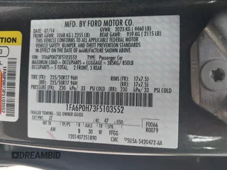2015 Ford Fusion SE with VIN 1FA6P0H73F5103552, listed as a IAAI auction lot 42250220 with 171,025 mi miles and . Bid and sale history available at DreamBid. Image 9.