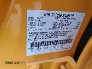 2022 Ford Mustang Mach-E Select z VIN 3FMTK1RM5NMA58236, wystawiony jako Copart lot #53661975 z przebiegiem 36 561 mil mil oraz Szkoda całkowita • Salvage title. Historia ofert i sprzedaży dostępna na DreamBid. Obrazek 13.