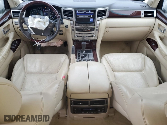 2015 Lexus LX 570 with VIN JTJHY7AXXF4185222, listed as a Copart auction lot 83833874 with 165,154 mi miles and Salvage Title. Bid and sale history available at DreamBid. Image 8.