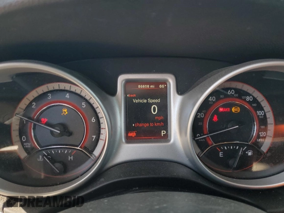 2018 Dodge Journey SE with VIN 3C4PDCAB3JT295040, listed as a Copart auction lot 46835775 with 86,608 mi miles and Salvage Title. Bid and sale history available at carsss.com. Image 9.