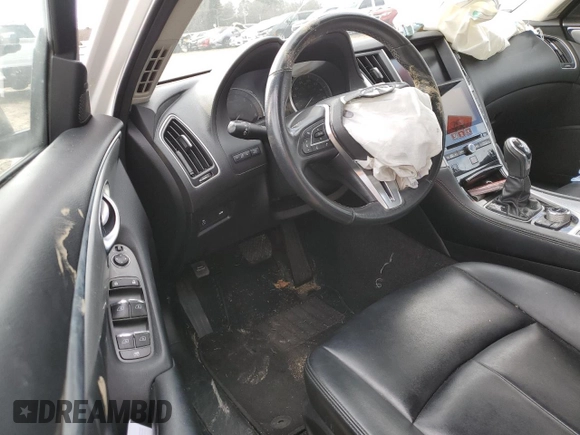 2021 Infiniti Q50 Luxe with VIN JN1EV7BP9MM705892, listed as a Copart auction lot 58545575 with Not provided miles and Salvage title. Bid and sale history available at DreamBid. Image 8.