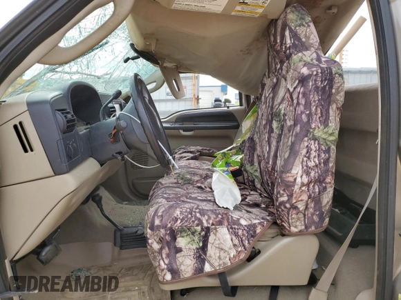 2005 Ford F-250 XL with VIN 1FTNF21565EC22272, listed as a Copart auction lot 88676455 with Not Provided miles and Salvage Title. Bid and sale history available at DreamBid. Image 7.