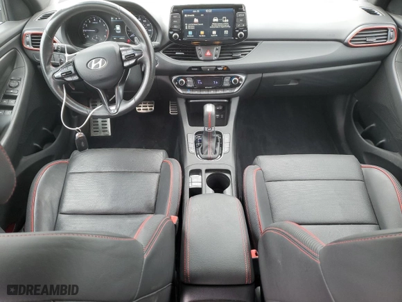 2020 Hyundai Elantra GT N Line with VIN KMHH55LC2LU146254, listed as a Copart auction lot 59565704 with 47,049 mi miles and Non Repairable. Bid and sale history available at carsss.com. Image 8.