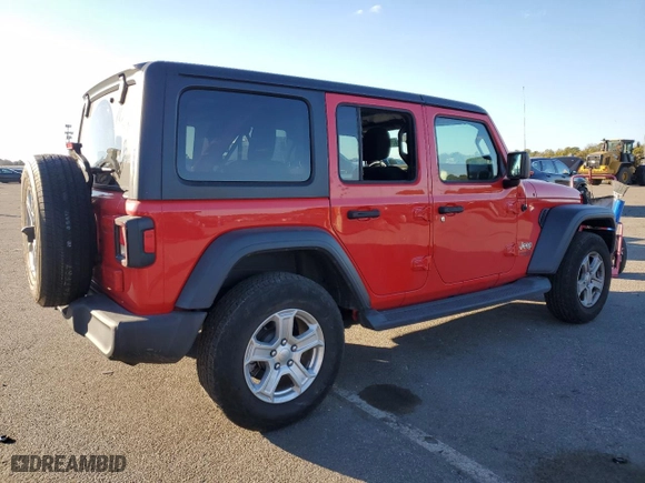 2018 Jeep Wrangler Unlimited Sport S with VIN 1C4HJXDG6JW238420, listed as a Copart auction lot 88030515 with 76,922 mi miles and Salvage Title. Bid and sale history available at carsss.com. Image 3.