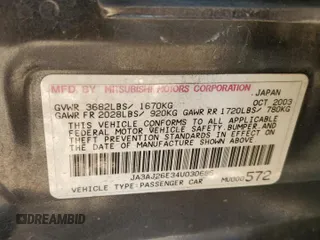 2004 Mitsubishi Lancer ES with VIN JA3AJ26E34U030686, listed as a Copart auction lot 43970775 with 0 mi miles and Salvage Title. Bid and sale history available at carsss.com. Image 12.