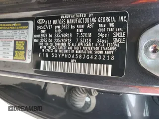 2018 Kia Sorento EX with VIN 5XYPHDA58JG423218, listed as a Copart auction lot 59315515 with 63,687 mi miles and Salvage title. Bid and sale history available at DreamBid. Image 13.