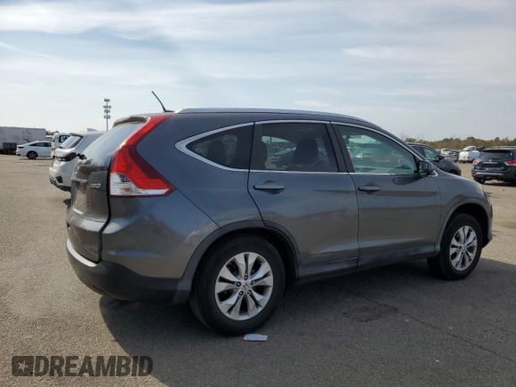 2012 Honda CR-V EX-L with VIN 2HKRM4H73CH626718, listed as a Copart auction lot 47364645 with 26,556 mi miles and Salvage Title. Bid and sale history available at carsss.com. Image 3.