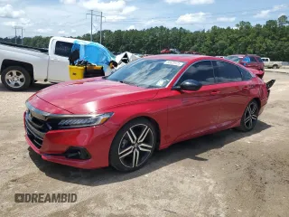 2021 Honda Accord Sport with VIN 1HGCV2F33MA006260, listed as a Copart auction lot 60629575 with 74,433 mi miles and Salvage title. Bid and sale history available at DreamBid. Image 1.