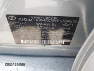 2012 Hyundai Sonata SE with VIN 5NPEC4AB3CH336138, listed as a IAAI auction lot 42114619 with Not Provided miles and . Bid and sale history available at carsss.com. Image 9.