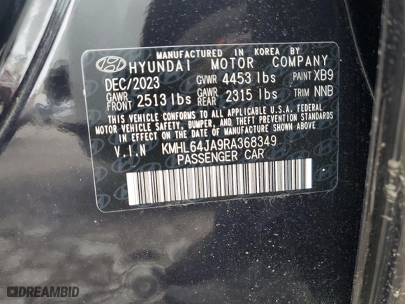 2024 Hyundai Sonata SEL with VIN KMHL64JA9RA368349, listed as a Copart auction lot 76967154 with 302 mi miles and Salvage Title. Bid and sale history available at carsss.com. Image 13.