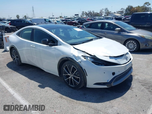2024 Toyota Prius LE with VIN JTDACAAU8R3016249, listed as a IAAI auction lot 42147587 with 17,260 mi miles. Bid and sale history available at carsss.com. Image 1.