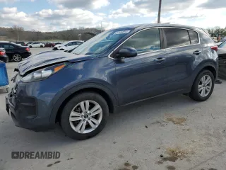 2019 Kia Sportage LX with VIN KNDPM3AC8K7547783, listed as a Copart auction lot 82189054 with 117,350 mi miles and Salvage Title. Bid and sale history available at carsss.com. Image 1.