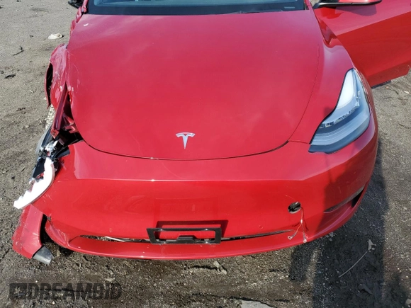 2021 Tesla Model Y Long Range with VIN 5YJYGDEE6MF258475, listed as a Copart auction lot 51347335 with 0 mi miles and Salvage Title. Bid and sale history available at carsss.com. Image 12.