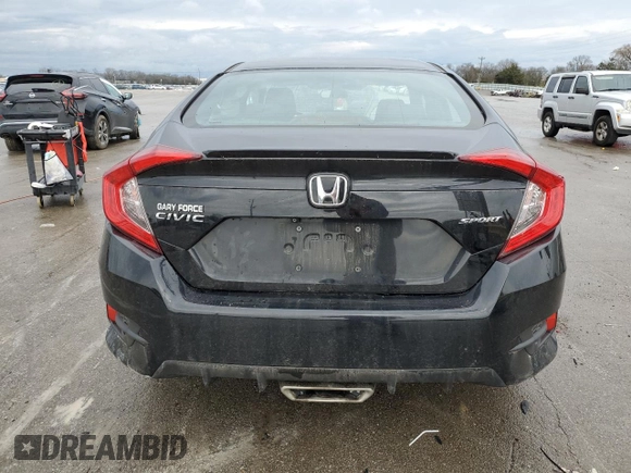 2019 Honda Civic Sport with VIN 2HGFC2F83KH550531, listed as a Copart auction lot 46106134 with 50,988 mi miles and Salvage title. Bid and sale history available at DreamBid. Image 6.