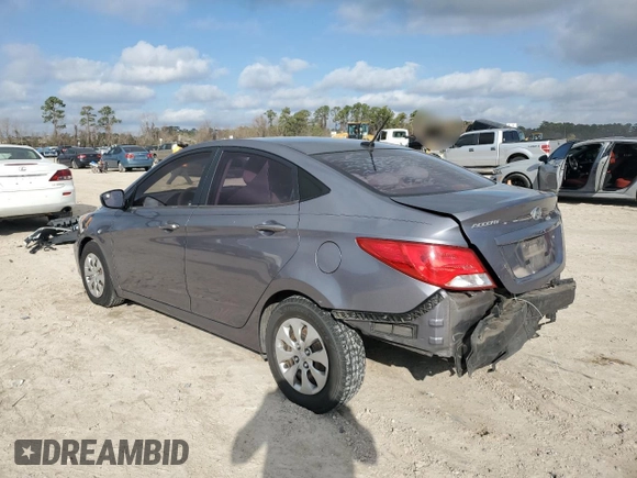 2015 Hyundai Accent GLS with VIN KMHCT4AEXFU906644, listed as a Copart auction lot 43817915 with 121,072 mi miles and Salvage Title. Bid and sale history available at carsss.com. Image 2.