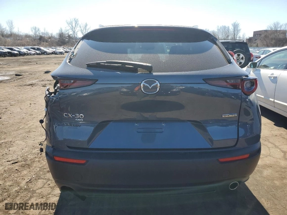 2022 Mazda CX-30 2.5 S Carbon Edition with VIN 3MVDMBCL7NM455308, listed as a Copart auction lot 47387135 with 17,827 mi miles and Salvage Title. Bid and sale history available at carsss.com. Image 6.