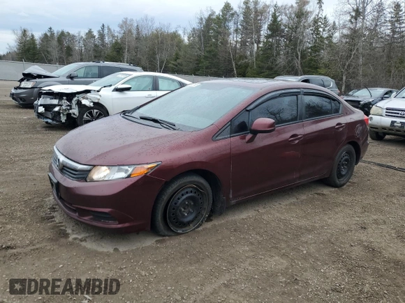 2012 Honda Civic EX-L with VIN 2HGFB2F97CH017465, listed as a Copart auction lot 52401685 with 178,359 mi miles and Clean Title. Bid and sale history available at DreamBid. Image 1.