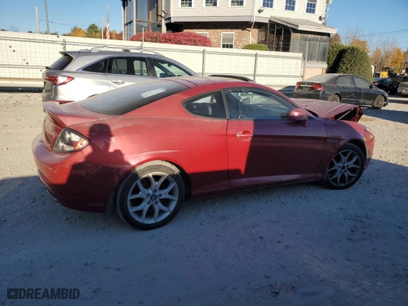 2008 Hyundai Tiburon GT with VIN KMHHN66F18U283379, listed as a Copart auction lot 77849124 with 97,179 mi miles and Clean Title. Bid and sale history available at carsss.com. Image 3.
