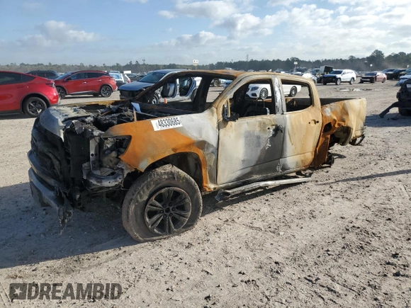 2021 Chevrolet Colorado 4WD Z71 z VIN 1GCGTDENXM1168262, wystawiony jako Copart lot #48330685 z przebiegiem Nie podano mil oraz Nie do naprawy • Non repairable. Historia ofert i sprzedaży dostępna na DreamBid. Obrazek 1.