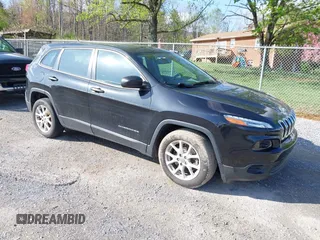 2014 Jeep Cherokee Sport with VIN 1C4PJLAB4EW110051, listed as a IAAI auction lot 41961698 with 153,570 mi miles and . Bid and sale history available at DreamBid. Image 1.