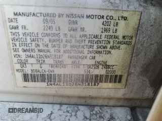 2006 Nissan Altima 2.5 with VIN 1N4AL11D26N318187, listed as a Copart auction lot 48492135 with 293,431 mi miles and Salvage Title. Bid and sale history available at carsss.com. Image 14.