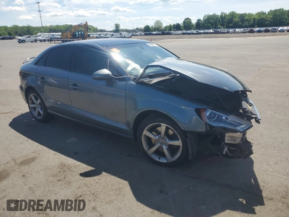2015 Audi A3 Premium with VIN WAUACGFF5F1084672, listed as a Copart auction lot 55898775 with Not provided miles and Salvage title. Bid and sale history available at DreamBid. Image 4.