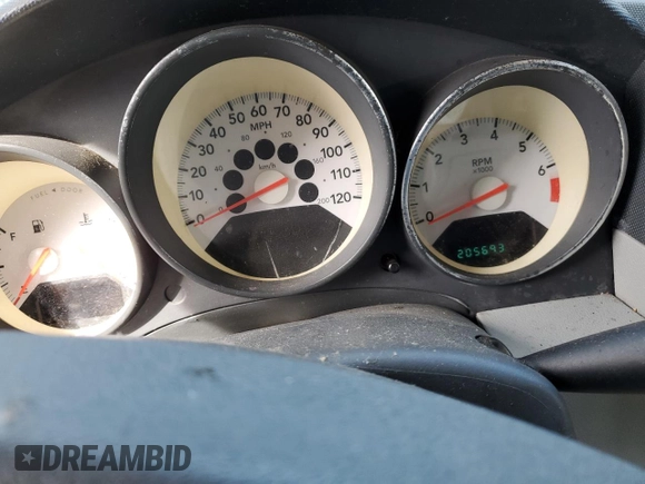 2007 Dodge Caliber SXT z VIN 1B3HB48B57D364154, wystawiony jako Copart lot #58973225 z przebiegiem 205 693 mil mil oraz Szkoda całkowita • Salvage title. Historia ofert i sprzedaży dostępna na DreamBid. Obrazek 9.