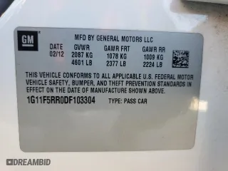 2013 Chevrolet Malibu ECO with VIN 1G11F5RR0DF103304, listed as a Copart auction lot 49260975 with 141,017 mi miles and Salvage Title. Bid and sale history available at carsss.com. Image 13.