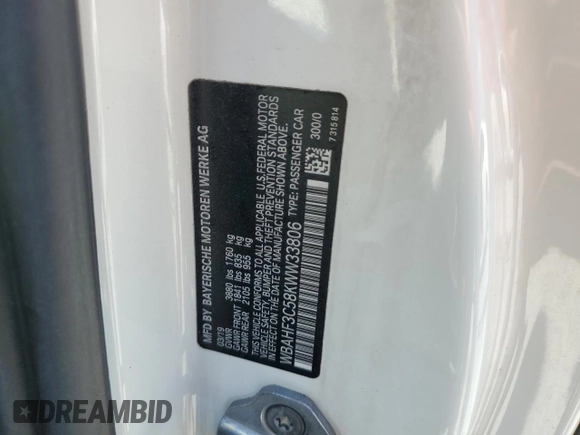 2019 BMW Z4 sDrive30i z VIN WBAHF3C58KWW33806, wystawiony jako Copart lot #45221515 z przebiegiem 19 130 mil mil oraz Szkoda całkowita • Salvage title. Historia ofert i sprzedaży dostępna na DreamBid. Obrazek 12.