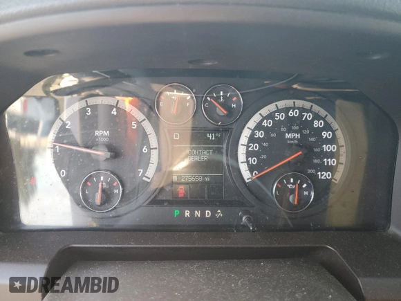 2009 Dodge 1500 Sport with VIN 1D3HV18T69S813361, listed as a Copart auction lot 42454305 with 275,658 mi miles and Salvage title. Bid and sale history available at DreamBid. Image 9.