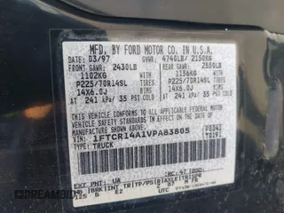 1997 Ford Ranger XL with VIN 1FTCR14A1VPA83805, listed as a IAAI auction lot 42284432 with 197,454 mi miles and . Bid and sale history available at DreamBid. Image 9.