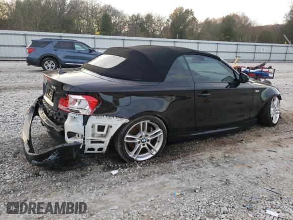 2013 BMW 1 Series 135i with VIN WBAUN7C53DVM27505, listed as a Copart auction lot 80057664 with 120,653 mi miles and Clean Title. Bid and sale history available at carsss.com. Image 3.