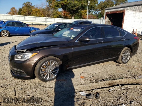 2017 Genesis G80 3.8L with VIN KMHGN4JE9HU191919, listed as a Copart auction lot 76667294 with 121,550 mi miles and Salvage Title. Bid and sale history available at DreamBid. Image 1.