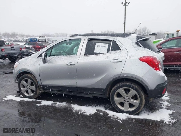 2016 Buick Encore Leather with VIN KL4CJGSB9GB599751, listed as a IAAI auction lot 41150011 with 91,200 mi miles. Bid and sale history available at carsss.com. Image 14.