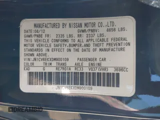 2013 Infiniti G37 IPL with VIN JN1CV6EKXDM900109, listed as a IAAI auction lot 42018484 with 80,648 mi miles and . Bid and sale history available at DreamBid. Image 9.
