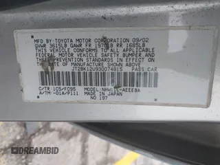 2003 Toyota Prius z VIN JT2BK12U930074815, wystawiony jako IAAI lot #42243046 z przebiegiem Nie podano mil oraz . Historia ofert i sprzedaży dostępna na DreamBid. Obrazek 9.