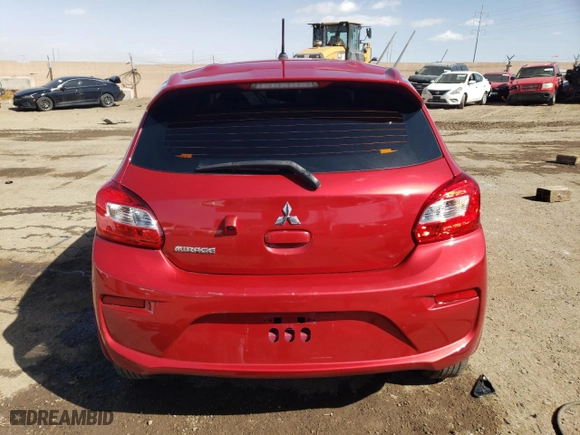 2020 Mitsubishi Mirage ES with VIN ML32A3HJ9LH007364, listed as a Copart auction lot 48589865 with 54,535 mi miles and Salvage Title. Bid and sale history available at carsss.com. Image 6.