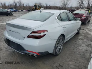 2022 Genesis G70 2.0T with VIN KMTG34TA3NU087847, listed as a Copart auction lot 83541034 with 65,891 mi miles and Salvage Title. Bid and sale history available at DreamBid. Image 3.