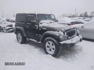 2014 Jeep Wrangler Sahara with VIN 1C4AJWBG3EL190302, listed as a IAAI auction lot 41299284 with 112,476 mi miles and . Bid and sale history available at carsss.com. Image 1.
