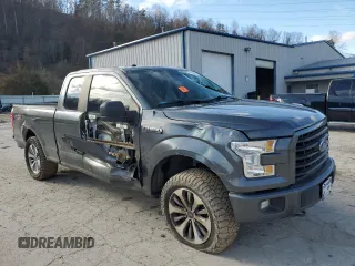 2017 Ford F-150 XL with VIN 1FTEX1EP4HFA17888, listed as a Copart auction lot 44005895 with 146,559 mi miles and Salvage Title. Bid and sale history available at carsss.com. Image 4.