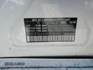 2008 Mercedes-Benz E 350 Luxury with VIN WDBUF56X08B315896, listed as a Copart auction lot 89081275 with 163,884 mi miles and Salvage Title. Bid and sale history available at DreamBid. Image 12.