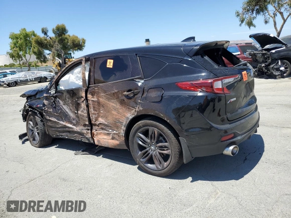 2021 Acura RDX w/A-Spec Package with VIN 5J8TC2H68ML020690, listed as a Copart auction lot 60851945 with Not provided miles and Salvage title. Bid and sale history available at DreamBid. Image 2.