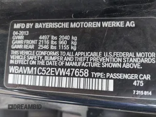 2014 BMW X1 sDrive28i z VIN WBAVM1C52EVW47658, wystawiony jako IAAI lot #42474553 z przebiegiem 137 861 mil mil oraz . Historia ofert i sprzedaży dostępna na DreamBid. Obrazek 9.