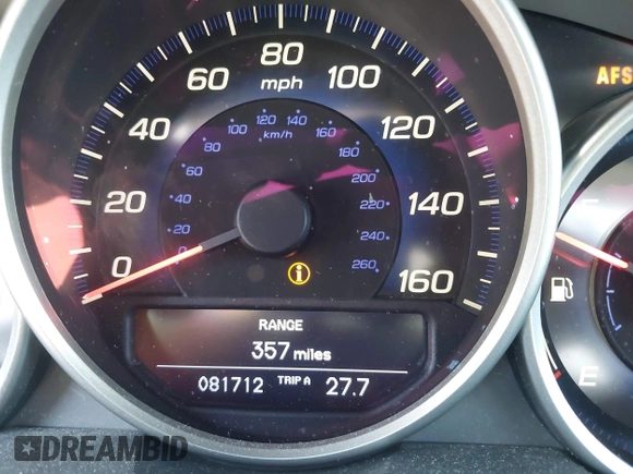 2007 Acura RL Tech Pkg with VIN JH4KB16657C003973, listed as a IAAI auction lot 41977488 with 81,712 mi miles. Bid and sale history available at carsss.com. Image 7.