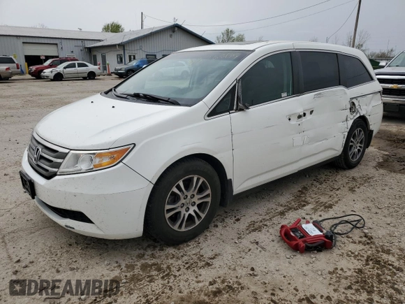 2012 Honda Odyssey EX-L with VIN 5FNRL5H65CB146467, listed as a Copart auction lot 53268135 with 112,340 mi miles and Salvage Title. Bid and sale history available at DreamBid. Image 1.