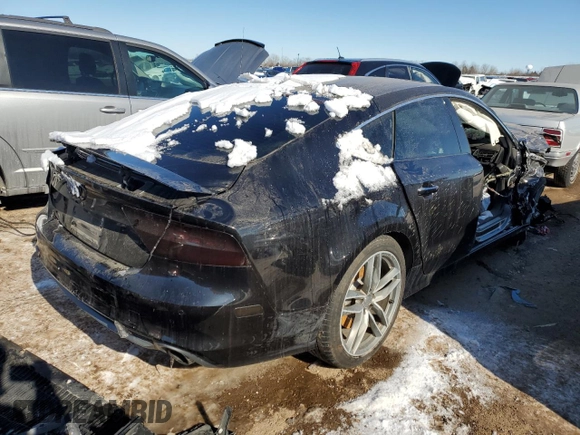 2013 Audi A7 Prestige with VIN WAU2GAFCXDN116694, listed as a Copart auction lot 45743925 with 69,256 mi miles and Salvage title. Bid and sale history available at DreamBid. Image 3.