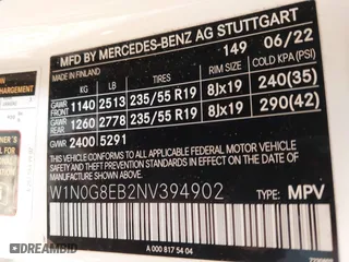2022 Mercedes-Benz GLC with VIN W1N0G8EB2NV394902, listed as a IAAI auction lot 40949968 with 18,962 mi miles. Bid and sale history available at carsss.com. Image 9.