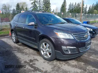 2016 Chevrolet Traverse LTZ with VIN 1GNKVJKDXGJ110887, listed as a IAAI auction lot 41981177 with 119,592 mi miles and . Bid and sale history available at DreamBid. Image 1.